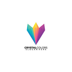 diamond colorful logo design icon template