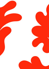 Red Abstract Shape Background 