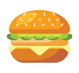 hamburger cartoon isolate