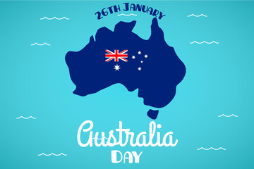 Obraz na płótnie Canvas Happy Australia Day Background. January 26. Vector illustration. 