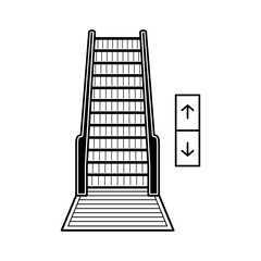 Simple And Clean Escalator Icon Vector Illustration