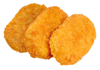 Cheese Croquettes on white background. Potato Fried Croquettes isolated on white background PNG File.