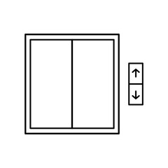 Simple And Clean Lift Vector Icon Illustration