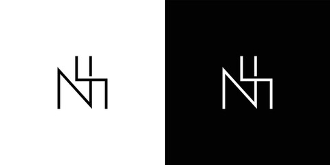 Simple and modern letter NS initials logo design.