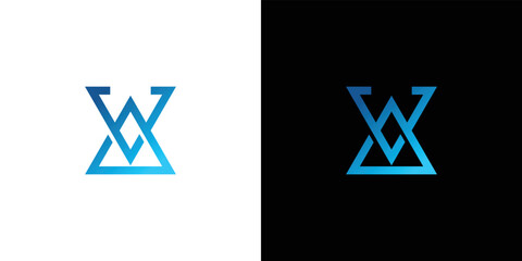 Modern and sophisticated VA initials logo design