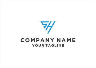  initial Letter SH Logo Design Vector