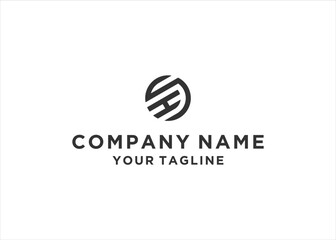  initial Letter SH Logo Design Vector