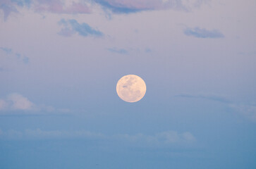 Full Moon moonrise from the beach Brunswick Head Byron Bay Australia supermoon