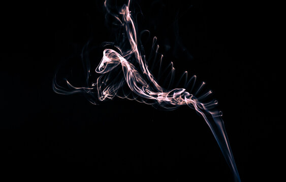 Abstract photo of smoke on a black background.