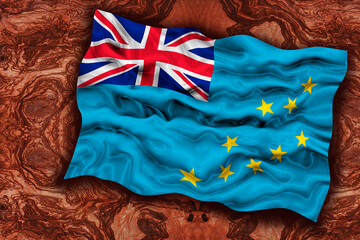 National flag of Tuvalu. Background  with flag of Tuvalu