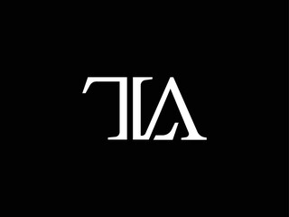 Creative Minimalist Letter TLA Logo Design , Minimal TLA Monogram