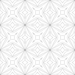 Mandala seamless black line pattern background