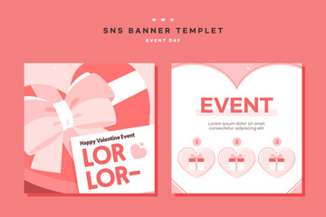 Couple Family Event Day SNS Banner Set

