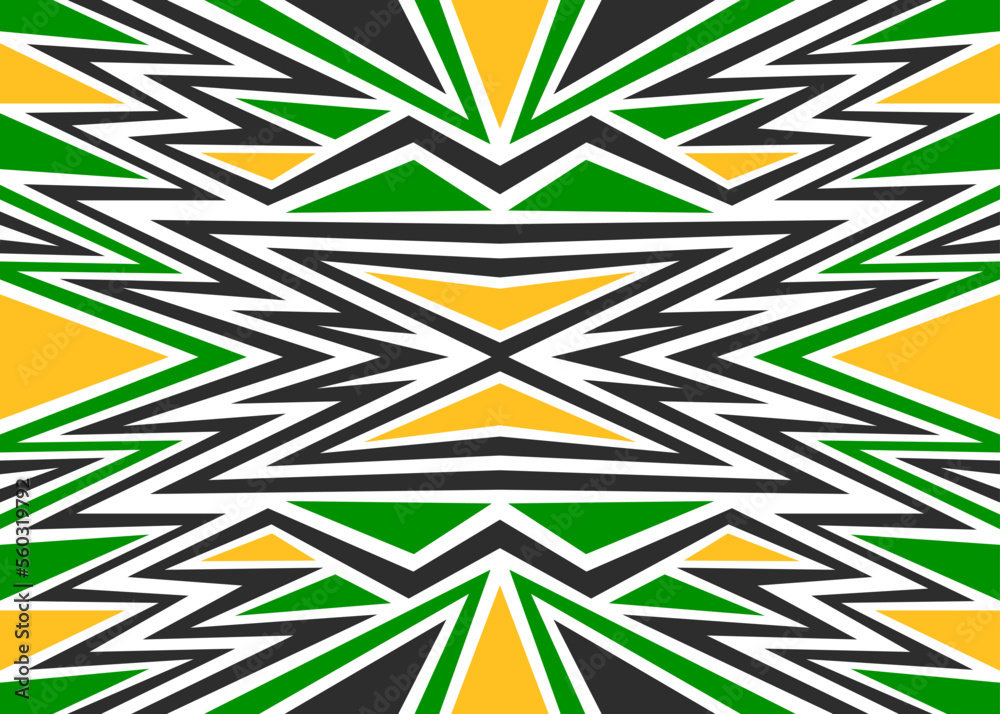 Poster abstract background with colorful triangle and zigzag lines pattern. mosaic tile pattern