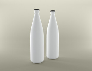 3D Rendered Bottles Mockup Template