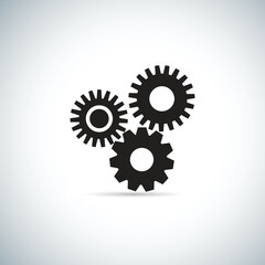 Gear, Setting or Cogwheel Icon In Trendy Flat Style Design. Vector Graphic Illustration.
