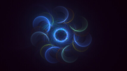 3D rendering abstract round light background