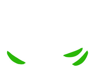 かわいいエンドウのフレーム／手描きイラスト素材