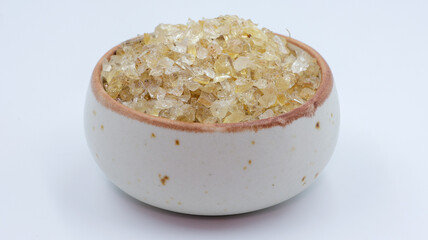 Close up isolated shots of Goondh is an Ayurvedic herb known for its restorative properties for...