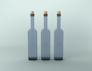 3D Rendered Bottles Mockup Template