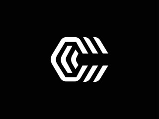Fototapeta initial letter CC logo vector concept obraz