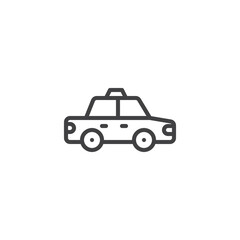 Taxi car line icon