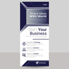 Obraz premium Roll-up banner design corporate design social media marketing design roll up banner