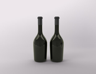 3D Rendered Bottles Mockup Template