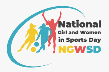 Illustration vector graphic of national girl and women in sports day
