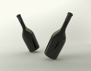 3D Rendered Bottles Mockup Template