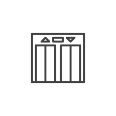 Elevator door line icon