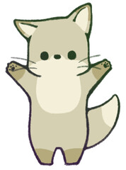 擬人化したきつね