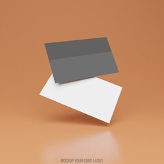 Realistic floating business branding cards template mockup with shadows. Vector illustration EPS 10