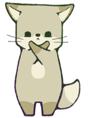 擬人化したきつね