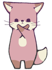 擬人化したきつね