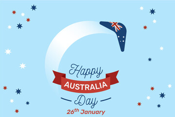 Fototapeta na wymiar Happy Australia Day Background. January 26. Vector illustration. 