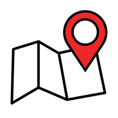 Illustration graphic of Location Icon. Perfect for banner, social media, etc.