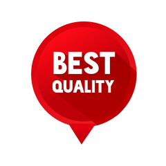 Best quality banner template. Vector illustration isolated on white background.