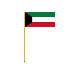 Waving national flag of Kuwait .
