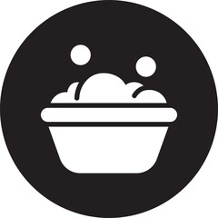 washing clothes glyph icon