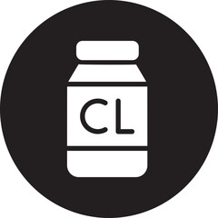 chlorine glyph icon