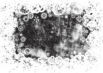 Aesthetic dotted design element. Duo tone poster . Modern art .Abstract composition . Half tone background. Halftone dots texture effect .Contemporary vector design