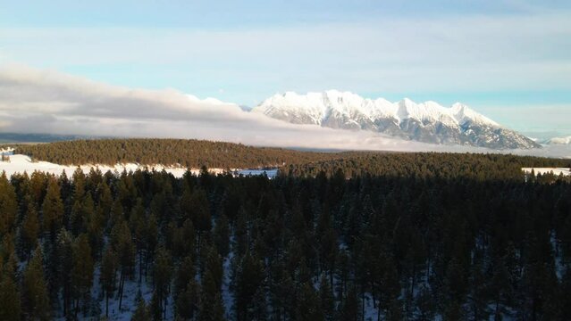 Winter Wonderland in the East Kootenay Region of British Columbia
Snowcapped Peaks of the Hughes Range in the Golden Hour