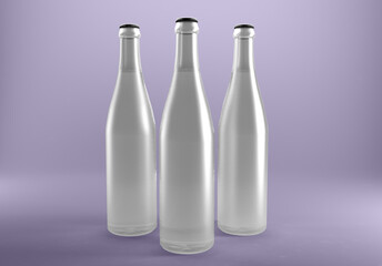 3D Rendered Bottles Mockup Template