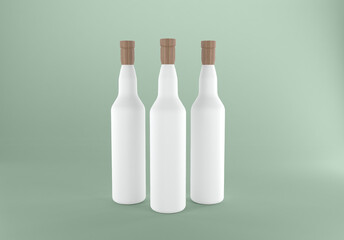 3D Rendered Bottles Mockup Template