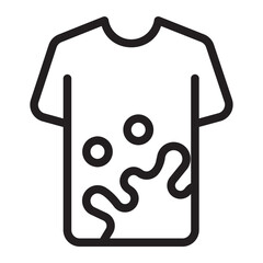dirty shirt line icon
