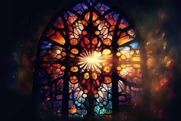 stained_glass_230110_04 Generative AI