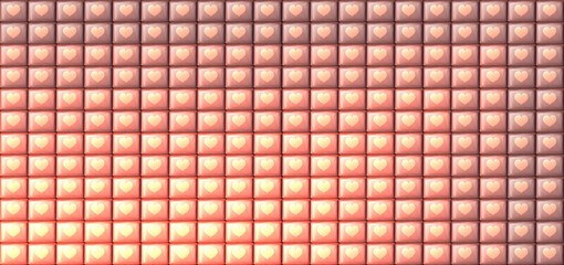 バレンタインチョコにハートマーク　テクスチャ素材