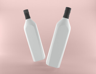 3D Rendered Bottles Mockup Template