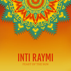 Fototapeta na wymiar Religious festival Inti Raymi. Inca celebration of the Sun. Pagan holiday in Peru.